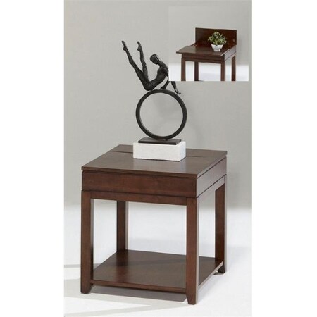 Progressive Furniture Progressive Furniture P531-04 Daytona Contemporary Style Rectangular End Table; Regal Walnut P531-04